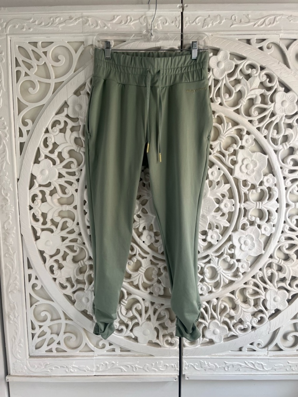 Gymshark x Whitney Simmons Joggers Sage Green High Rise Size S